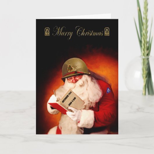 WWII Santa Feestdagen Kaart (Voorkant)
