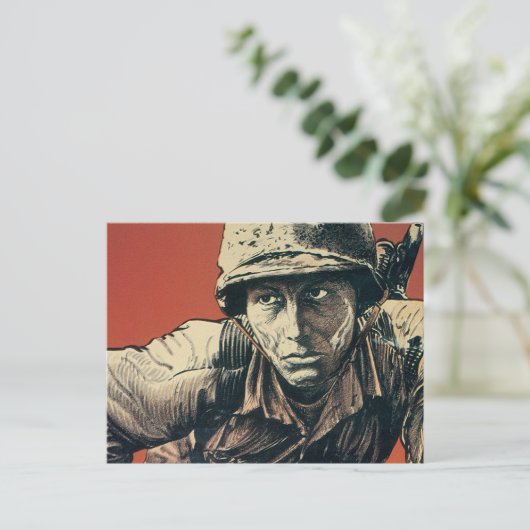 WWII Soldaat Briefkaart (Staand voorkant)