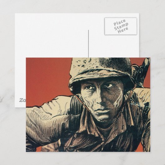 WWII Soldaat Briefkaart (Voorkant / Achterkant)