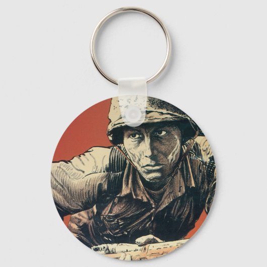 WWII Soldaat Sleutelhanger (Voorkant)