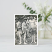 WWII-soldaten in grasrokken Briefkaart (Staand voorkant)