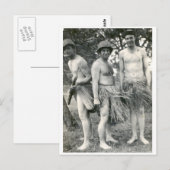 WWII-soldaten in grasrokken Briefkaart (Voorkant / Achterkant)