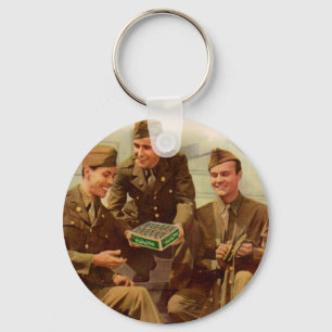 WWII-soldeer van 1940 met snoep van thuis Sleutelhanger
