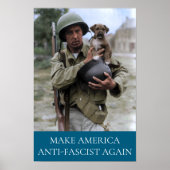 WWII Soldier with puppy MAAFA Poster (Voorkant)