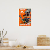 WWII Stempel 'Em Out' Poster (Keuken)