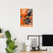 WWII Stempel 'Em Out' Poster (Thuiskantoor)