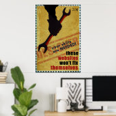 WWII-Stijlontwerper Poster (Thuiskantoor)