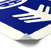 WWII Swiss Motorcycle Company, blauw Poster (Hoek)