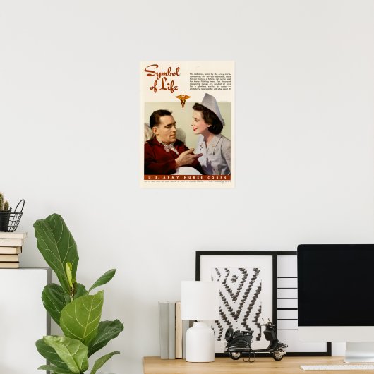 WWII-symbool voor het levensmiddelenkorps Poster (Thuiskantoor)