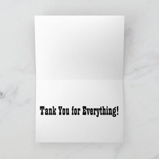 "WWII Tank" Dank je kaart (Binnen)