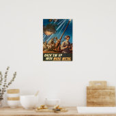 WWII terug Em met meer metaal Poster (Keuken)