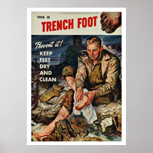 WWII TFrench Foot -  patriottisme Poster (Voorkant)