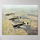 WWII Three Messerschmitt ME-110 Poster (Voorkant)