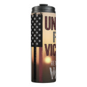 WWII United Victory Flag Memorial Veterans Tribute Thermosbeker (Voorkant)