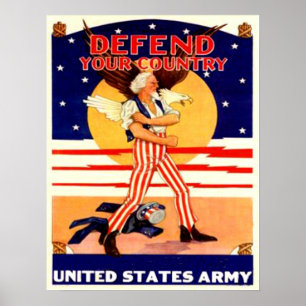 WWII US Army Oom Sam Poster