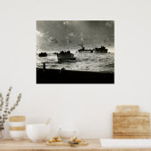WWII US Marines assault Iwo Jima Poster (Keuken)