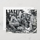 WWII US Marines on Peleliu Briefkaart (Voorkant / Achterkant)