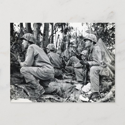 WWII US Marines on Peleliu Briefkaart (Voorkant)