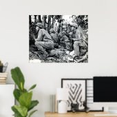 WWII US Marines on Peleliu Poster (Thuiskantoor)