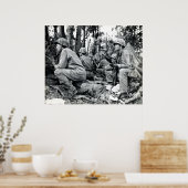 WWII US Marines on Peleliu Poster (Keuken)