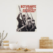 WWII USSR Sovjet Propaganda 1941 Poster (Keuken)