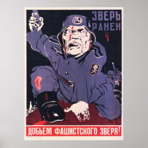 WWII USSR Sovjet Propaganda 1943 Poster