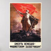 WWII USSR Sovjet Propaganda 1944 Poster (Voorkant)