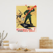 WWII USSR Sovjet Propaganda 1945 Poster (Keuken)