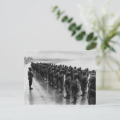 WWII-verpleegkundigen in gasmaskers Briefkaart (Staand voorkant)