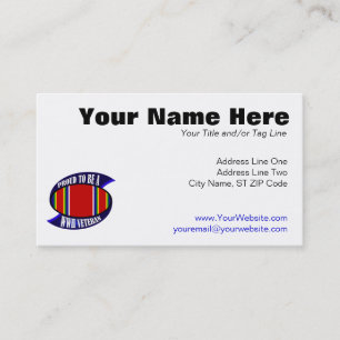 WWII Vet Visitekaartje