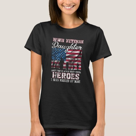 WWII Veteran Daughter De meeste mensen ontmoeten h T-shirt (Voorkant)
