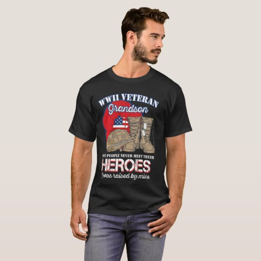 Wwii Veteran Grandson Meeste mensen ontmoeten hun T-shirt (Voorkant volledig)
