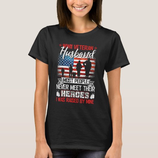 Wwii Veteran Husband De meeste mensen ontmoeten hu T-shirt (Voorkant)