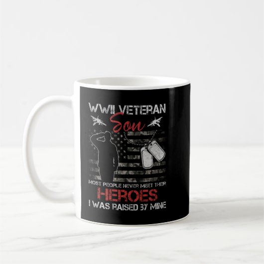 WWII Veteran Son de meeste mensen ontmoeten hun he Koffiemok (Links)