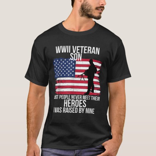 WWII Veteran Son de meeste mensen ontmoeten hun he T-shirt (Voorkant)