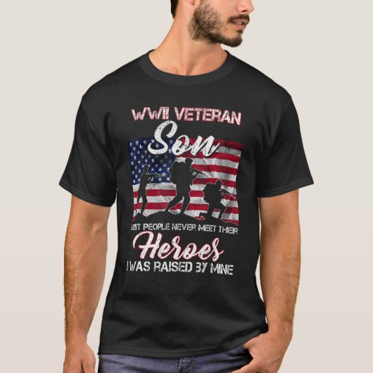 WWII Veteran Son Most People Never Meet Their Hero T-shirt (Voorkant)