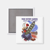  WWII Victory Garden Propaganda Poster Magneet (Voorkant / Achterkant)