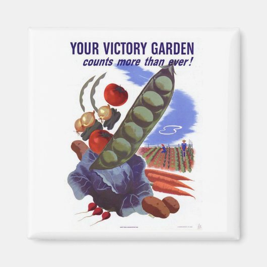  WWII Victory Garden Propaganda Poster Magneet (Voorkant)