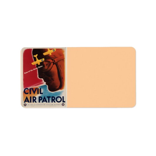 WWII Vintage Poster Adres Etiket (Voorkant)