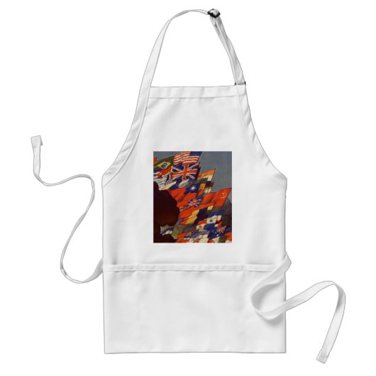 WWII Vintage Poster Apron Standaard Schort (Voorkant)