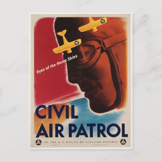 WWII Vintage Poster Briefkaart (Voorkant)