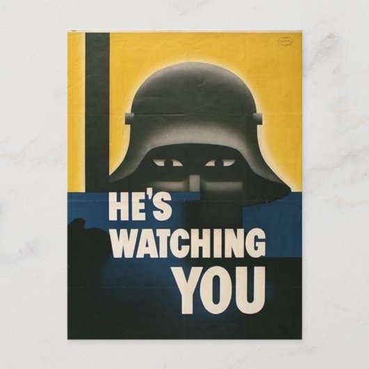 WWII Vintage Poster Briefkaart (Voorkant)