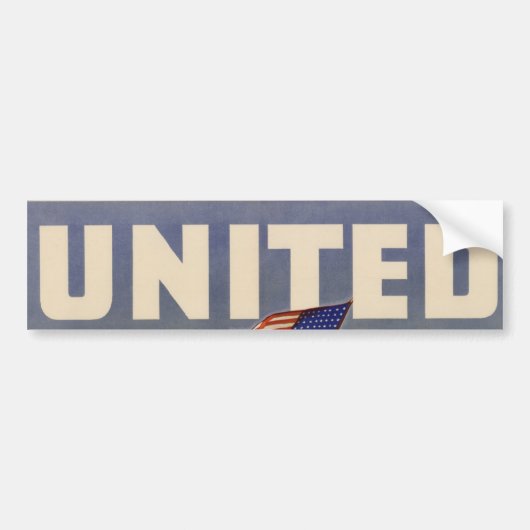 WWII Vintage Poster Bumpersticker (Voorkant)
