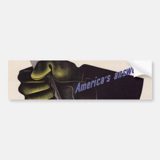 WWII Vintage Poster Bumpersticker (Voorkant)