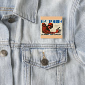 WWII Vintage Poster Button (In situ)