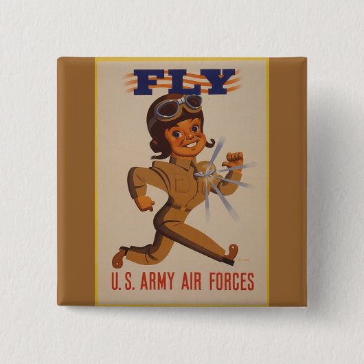 WWII Vintage Poster Button (Voorkant)