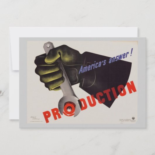 WWII Vintage Poster Kaart (Voorkant)