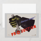 WWII Vintage Poster Kaart (Voorkant / Achterkant)