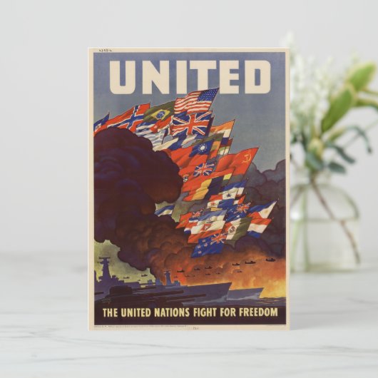 WWII Vintage Poster Kaart (Staand voorkant)