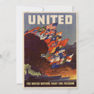 WWII Vintage Poster Kaart